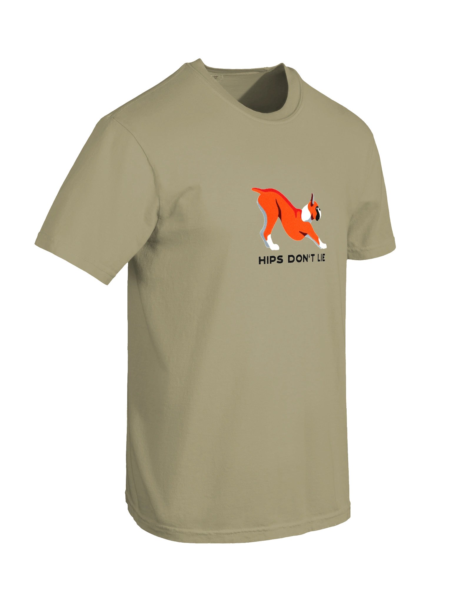 Hips Don't Lie T-Shirt(Embroidered) of a Boxer(Red, Cropped Ears) product image (11)