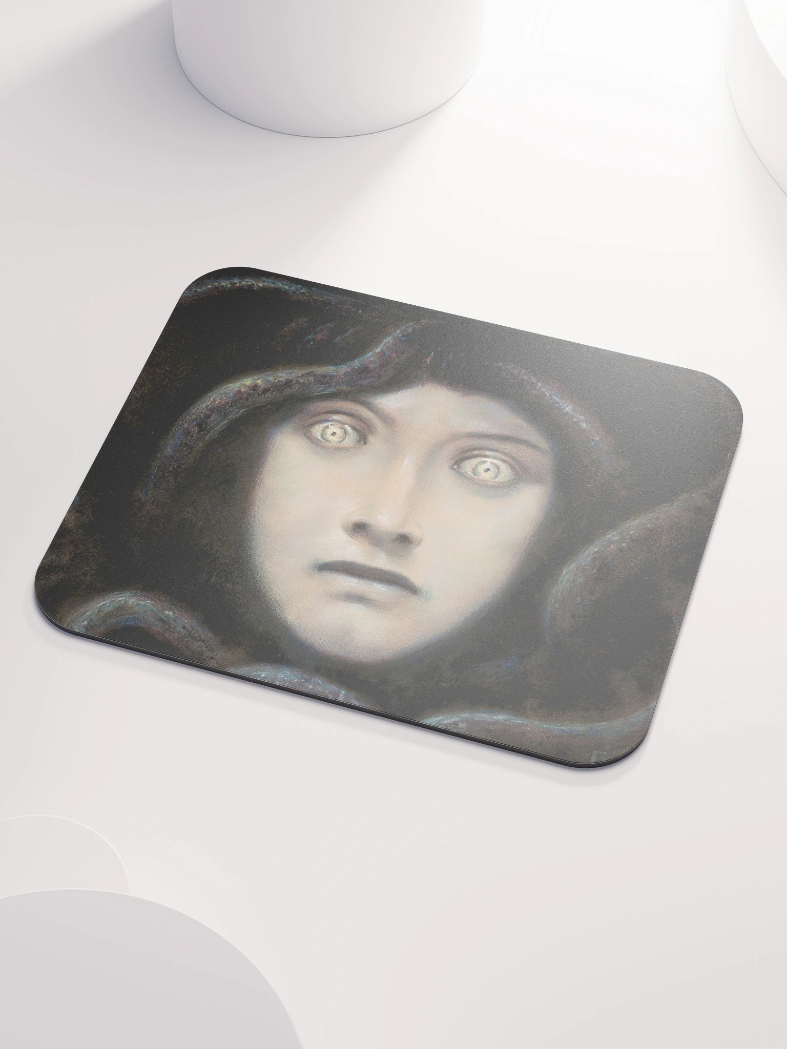 Franz von Stuck – Head of Medusa (“Medusa’s Gaze”) Mouse Pad product image (3)