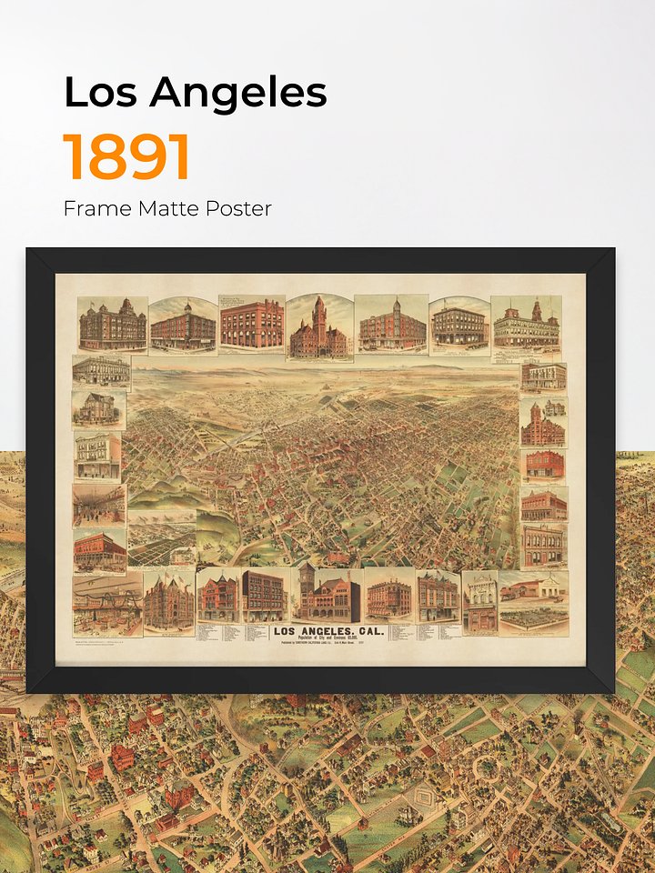 Los Angeles 1891 (Framed Poster Print) product image (1)