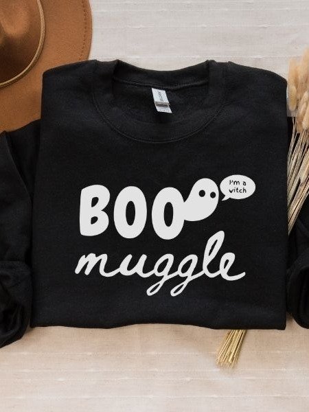 Boo Magical Halloween Fall Minimalist Sweatshirt product image (8)