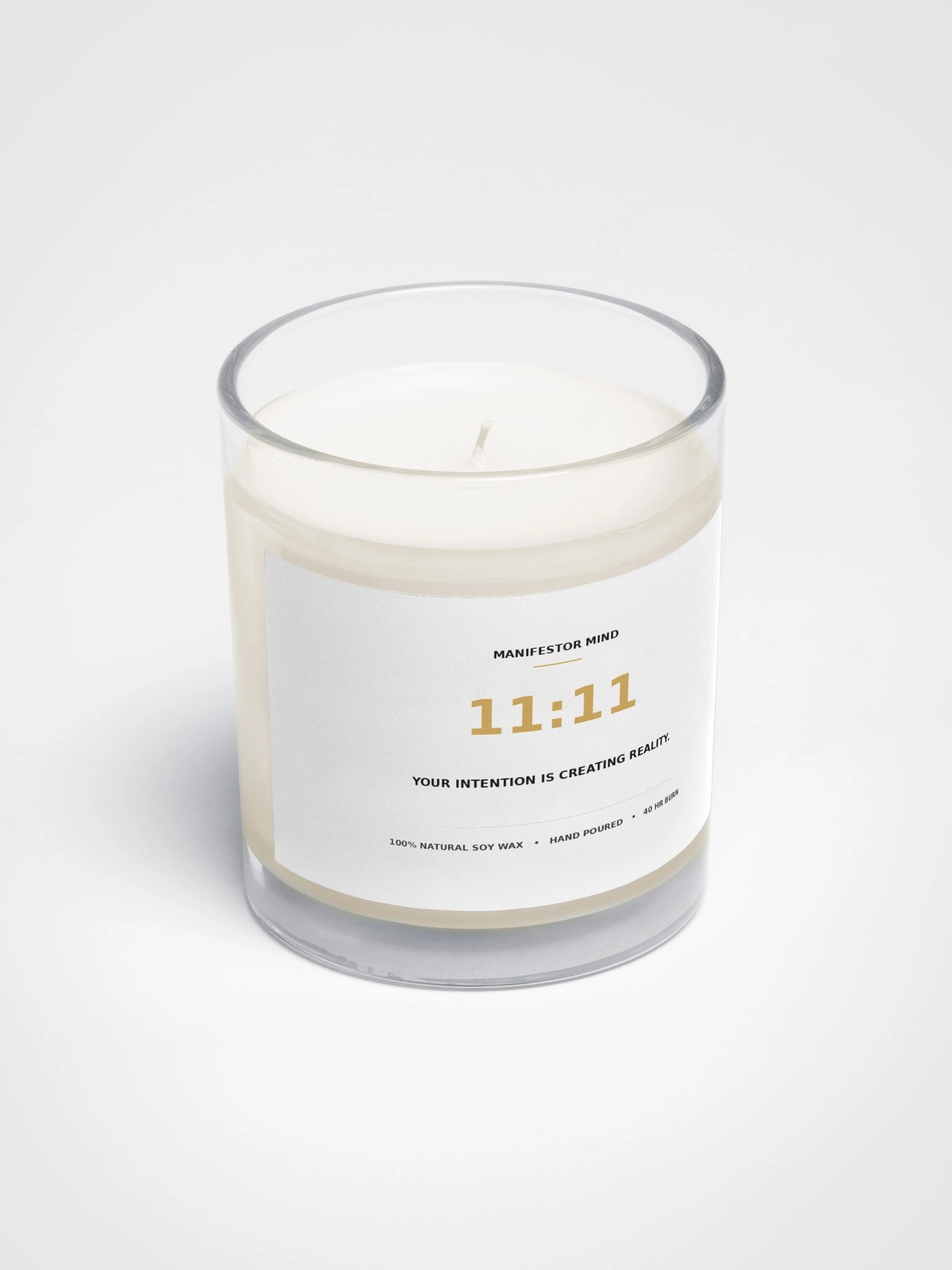 11:11 Intention Candle - Unscented Manifestation Soy Wax Angel Number product image (2)