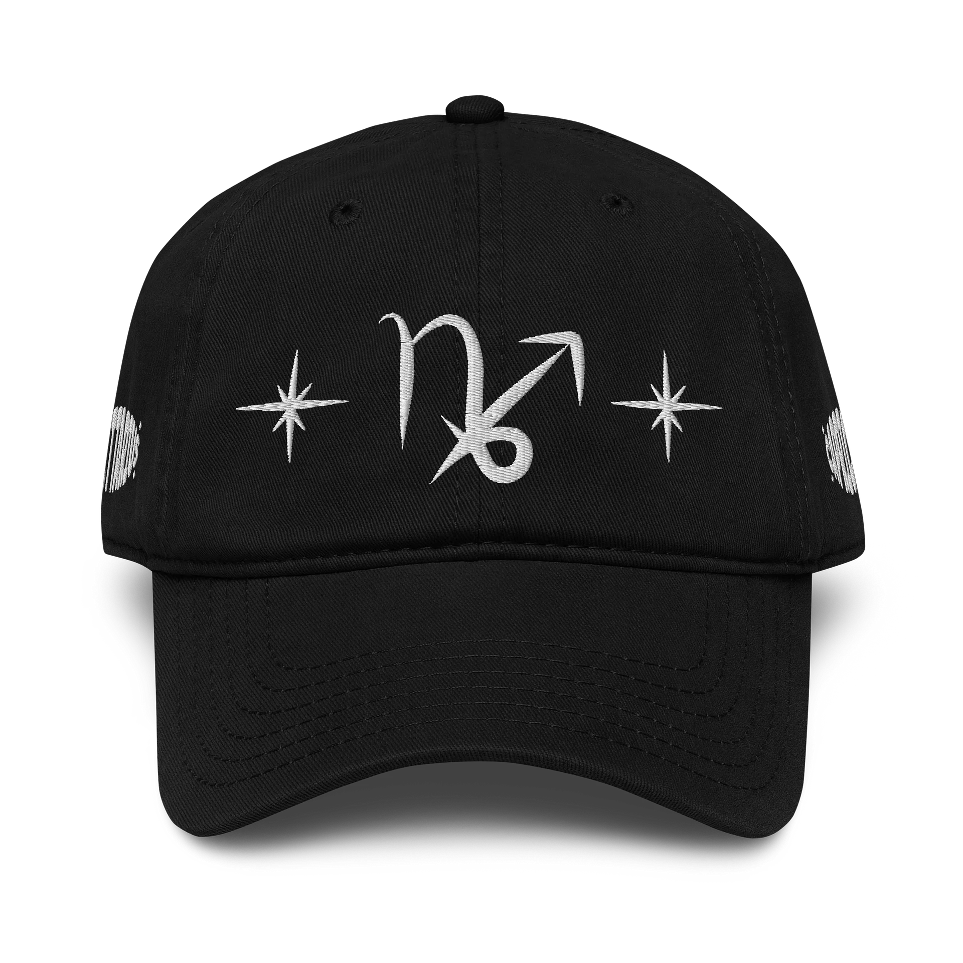 sagittarius-capricorn cusp dad hat (white) product image (1)