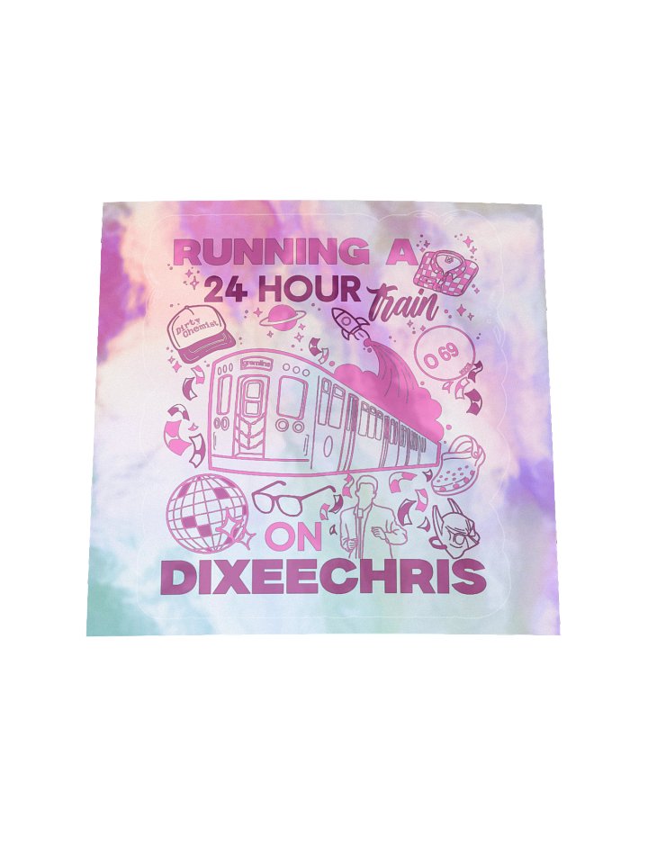 24hr Train Holo Sticker - Purple product image (1)