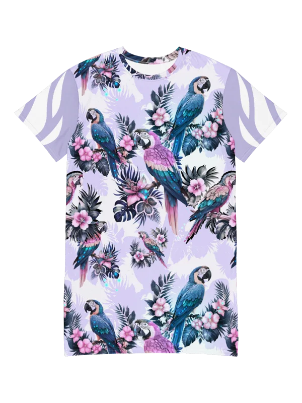 Elysian Birds-T shirt dress purple product image (2)