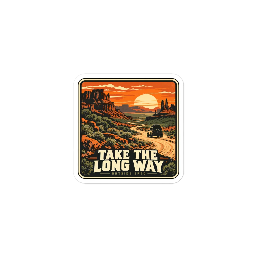 Take the Long Way Desert Off-Road Sticker product image (1)