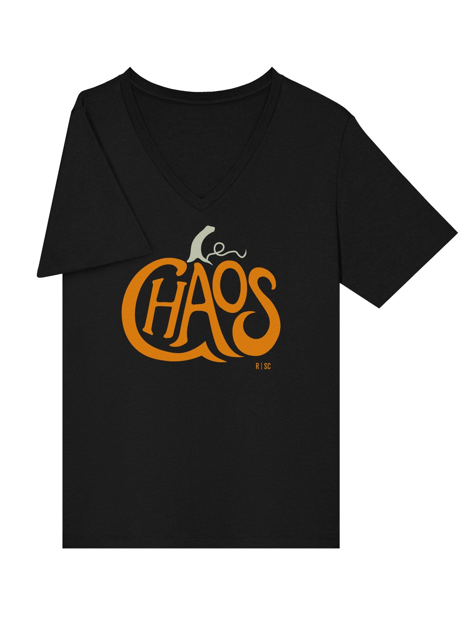 Chaos Pumpkin V-Neck Tshirt product image (3)