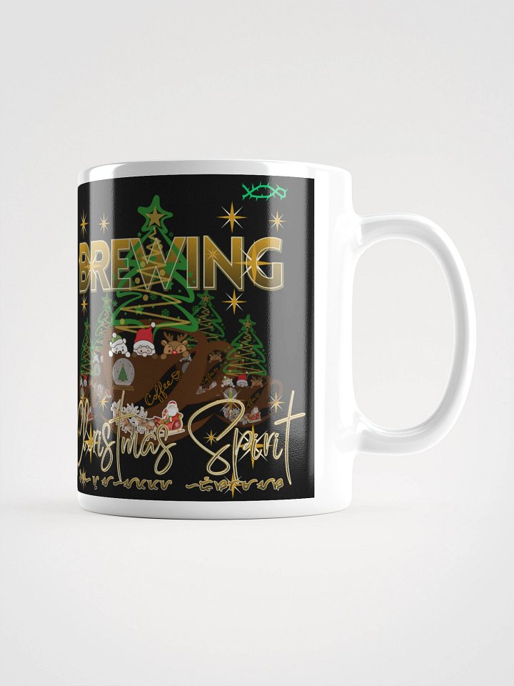 Brewing Christmas Spirit Coffee Mug – Festive Christmas Latte Cup product image (2)