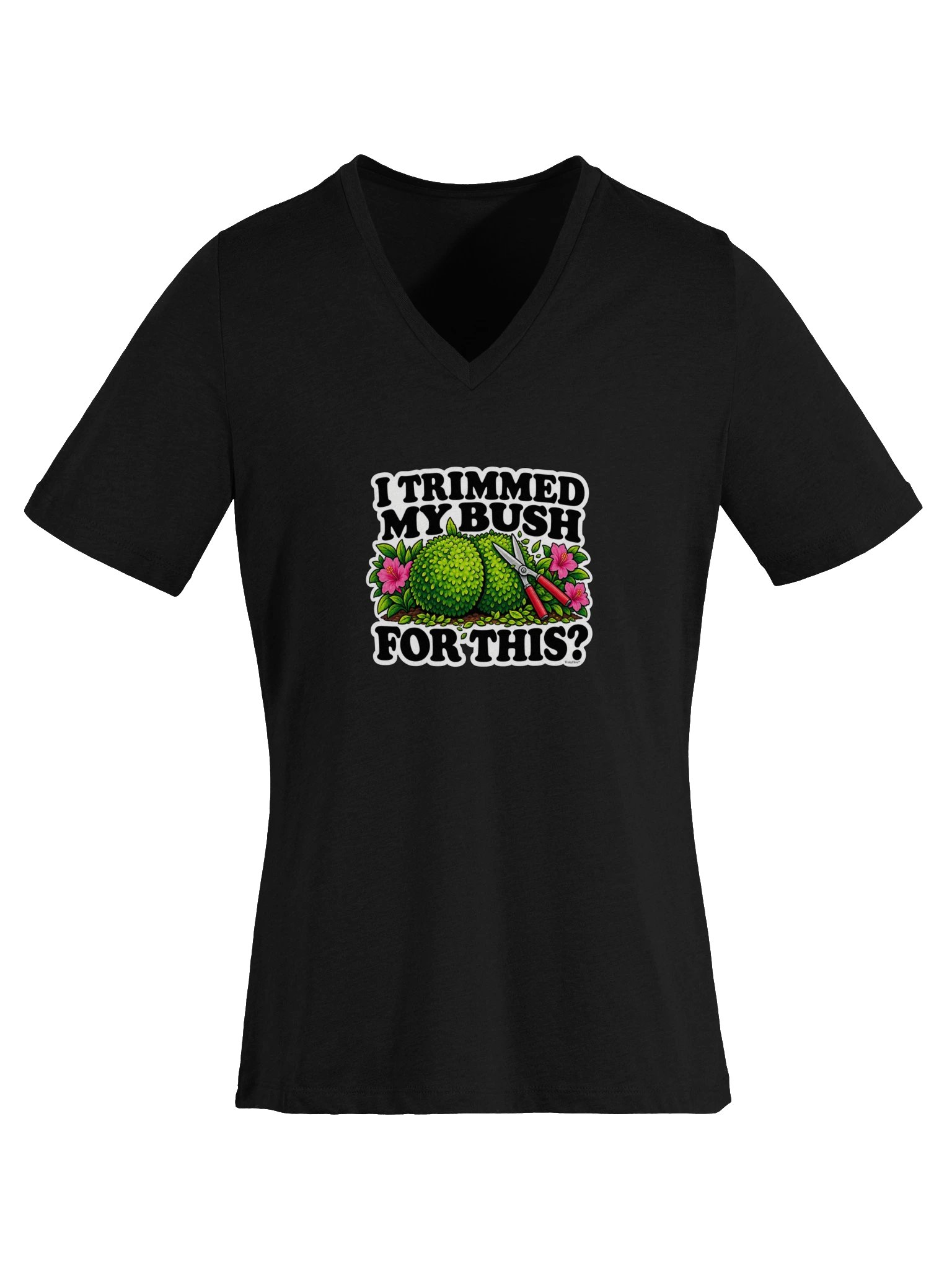 I Trimmed My Bush for This? Topiary V-Neck Tee product image (36)