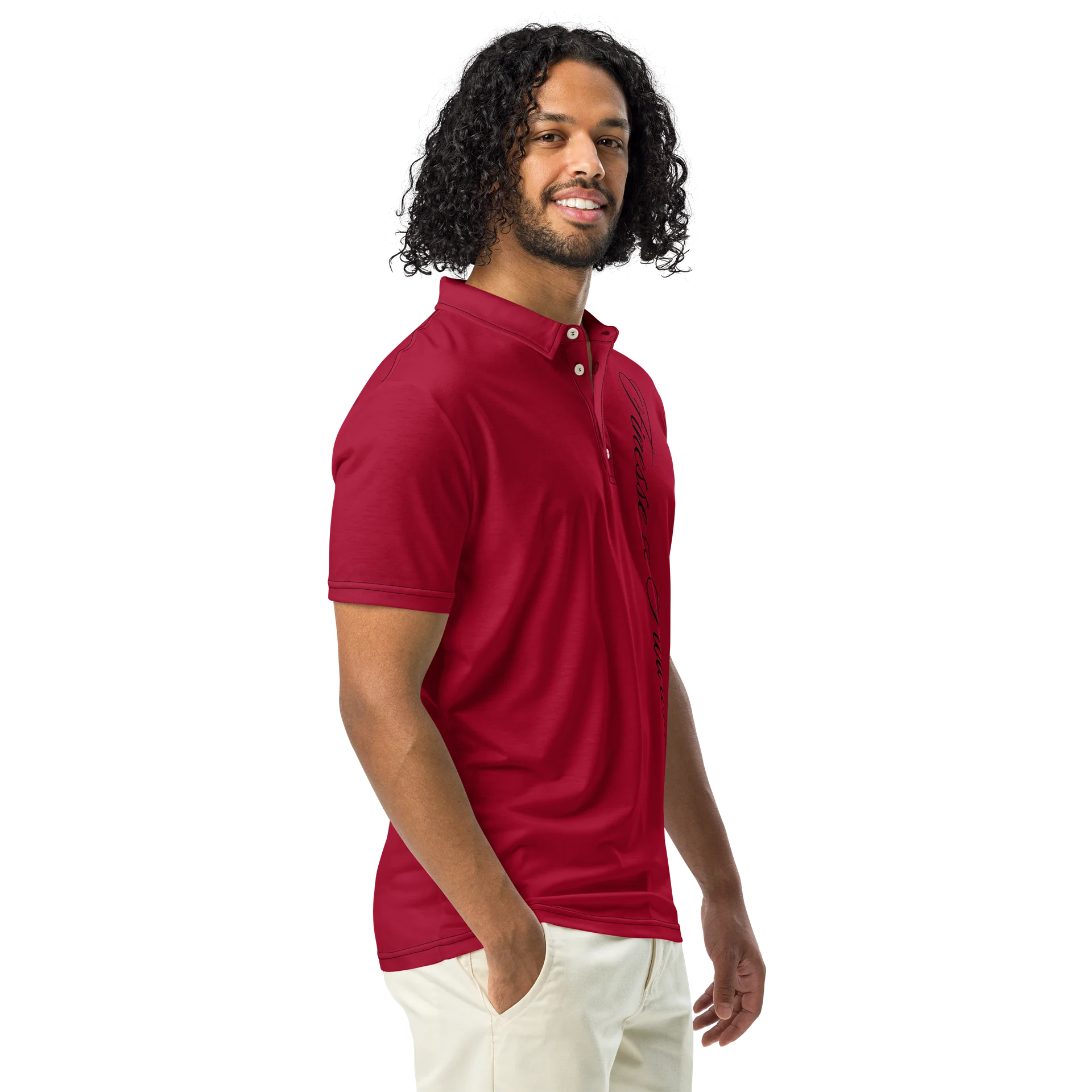 F&F Left Script Slim Fit Polo Shirt (CRMNE) product image (1)