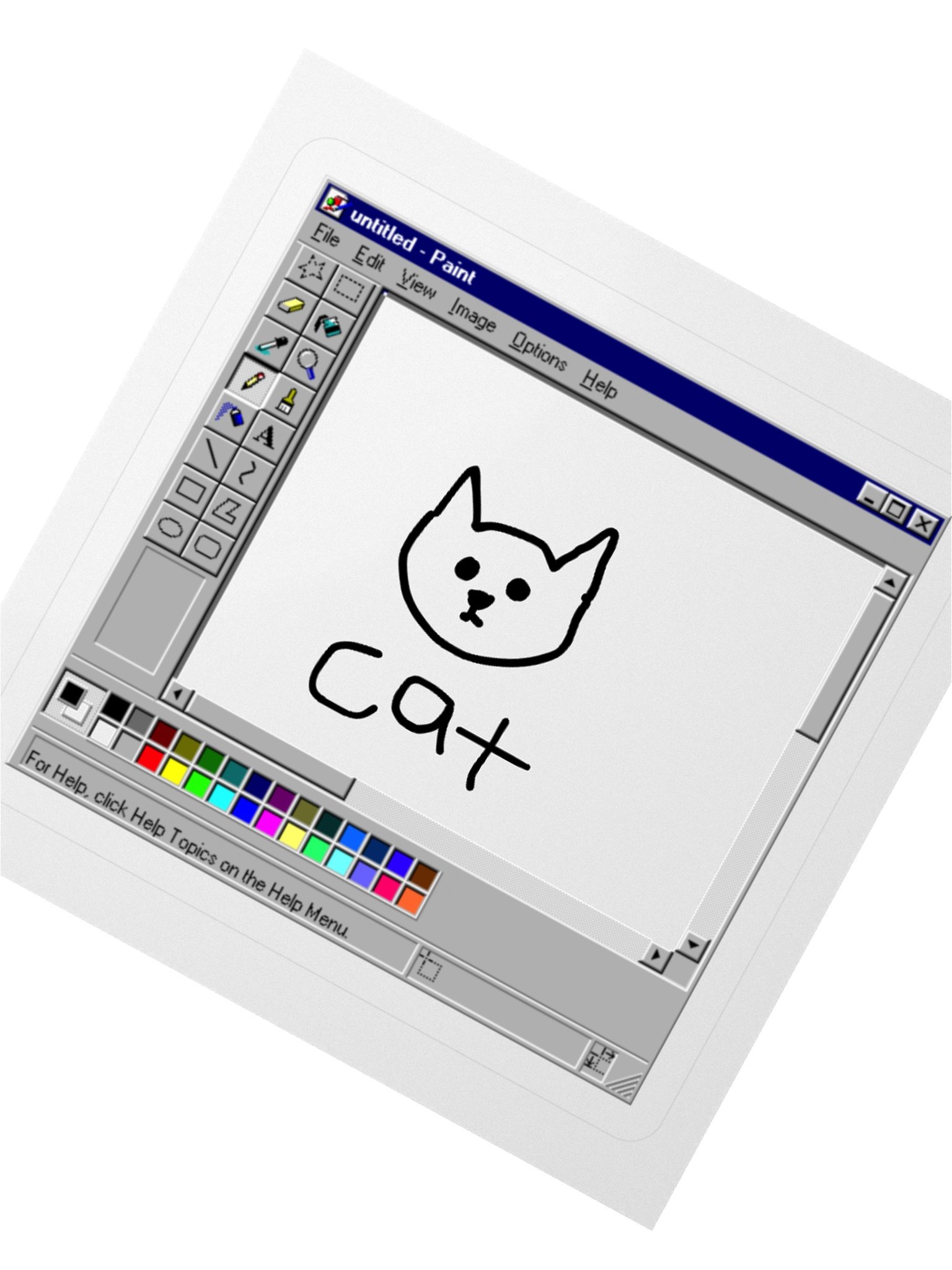 Microsoft Paint Cat Sticker product image (5)