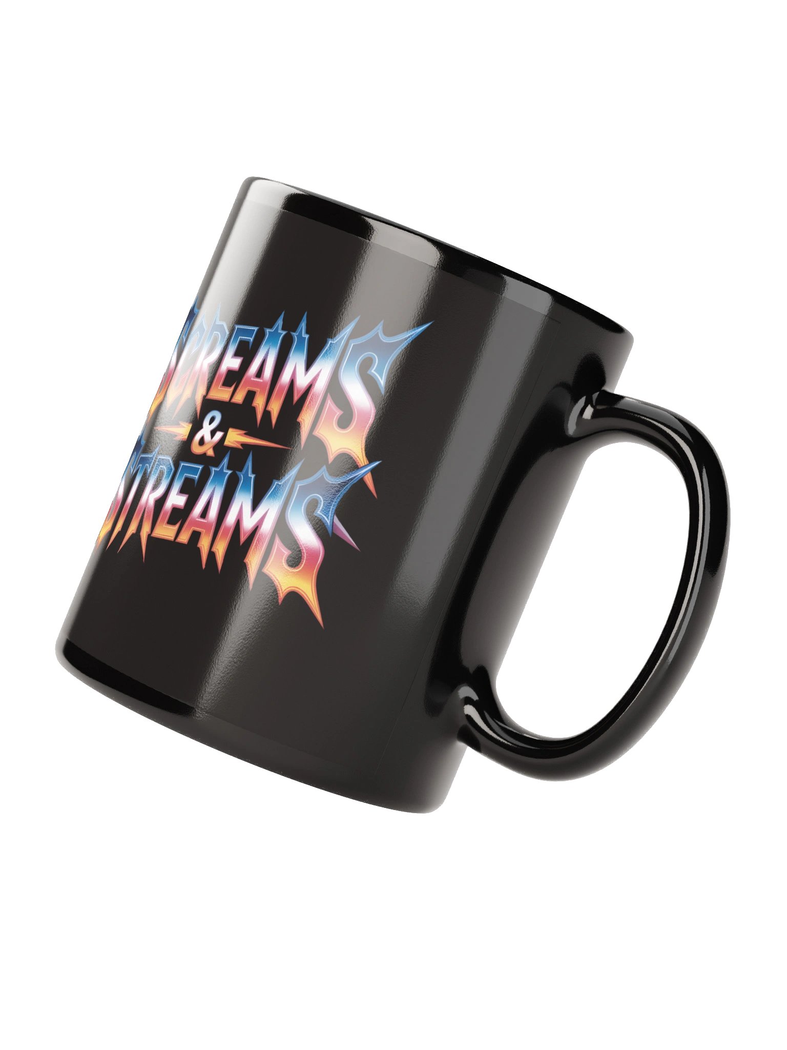 Electric Screams & Streams Black Glossy Mug product image (2)