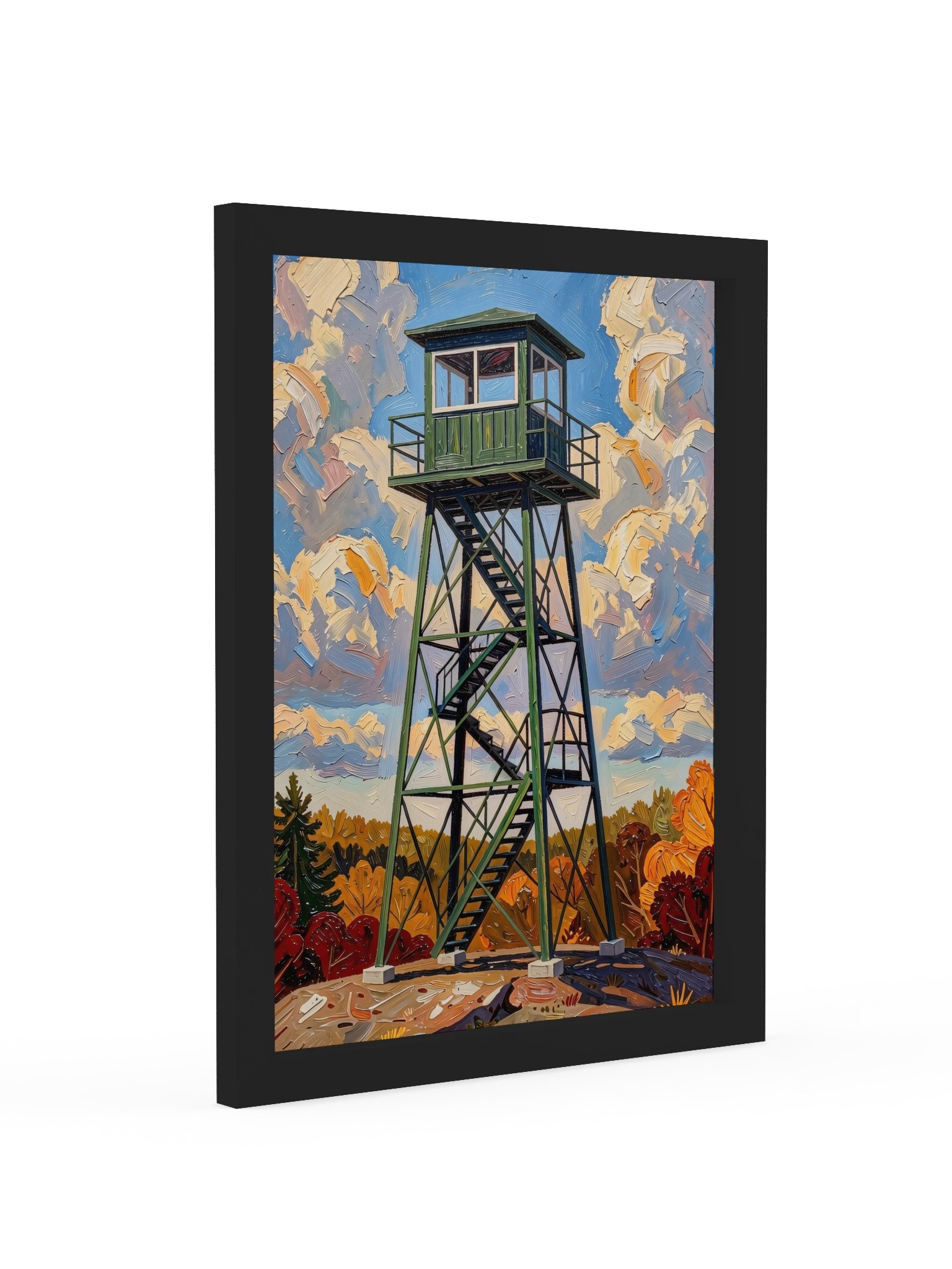 Fire Tower in Autumn Framed Print product image (10)