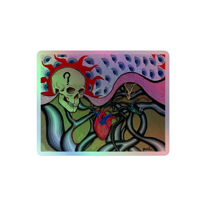 Question Mark art holographic sticker product image (2)