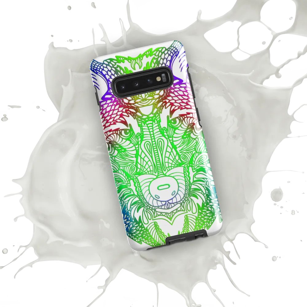 Wolf Head Green Mandala Phone Case product image (10)