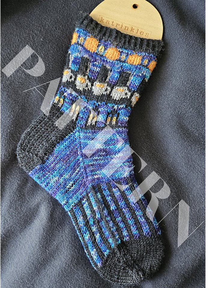 Midnight Socks Knitting Pattern PDF product image (1)