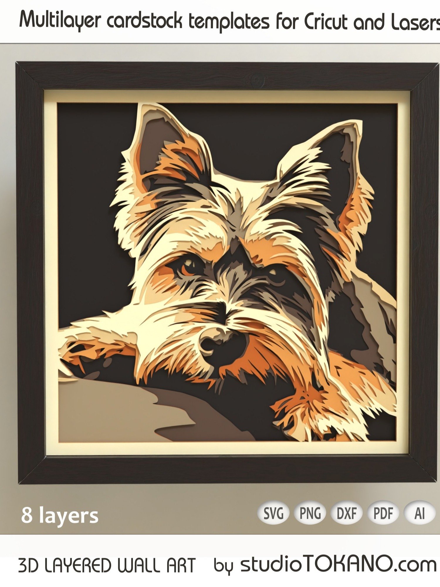 Dog bundle 3D layered files product image (10)