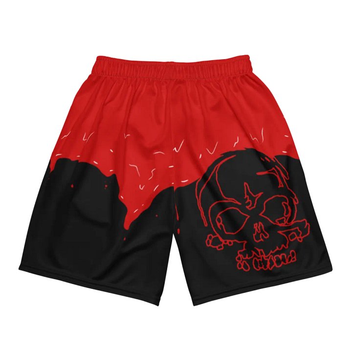 Skull and blood mesh shorts product image (2)