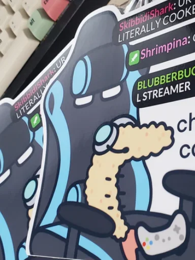 Streamer Shrimp Cooked LARGE Vinyl Sticker product image (2)