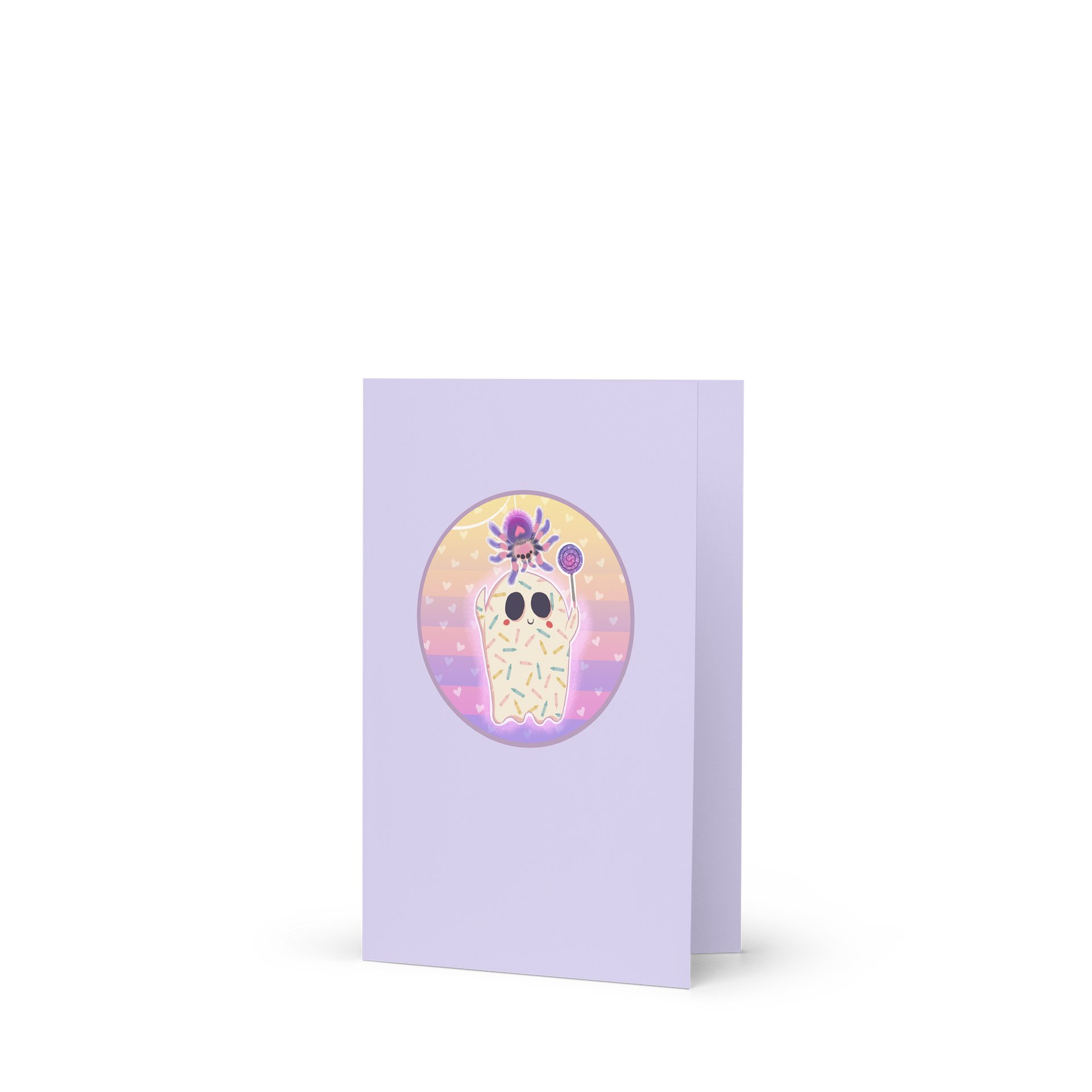Pastel Little Ghost & the Pet Spider #2 - Greeting Card product image (4)