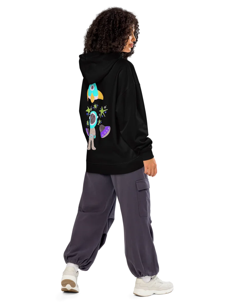 Abstract Cosmic Traveller Organic Hoodie product image (4)