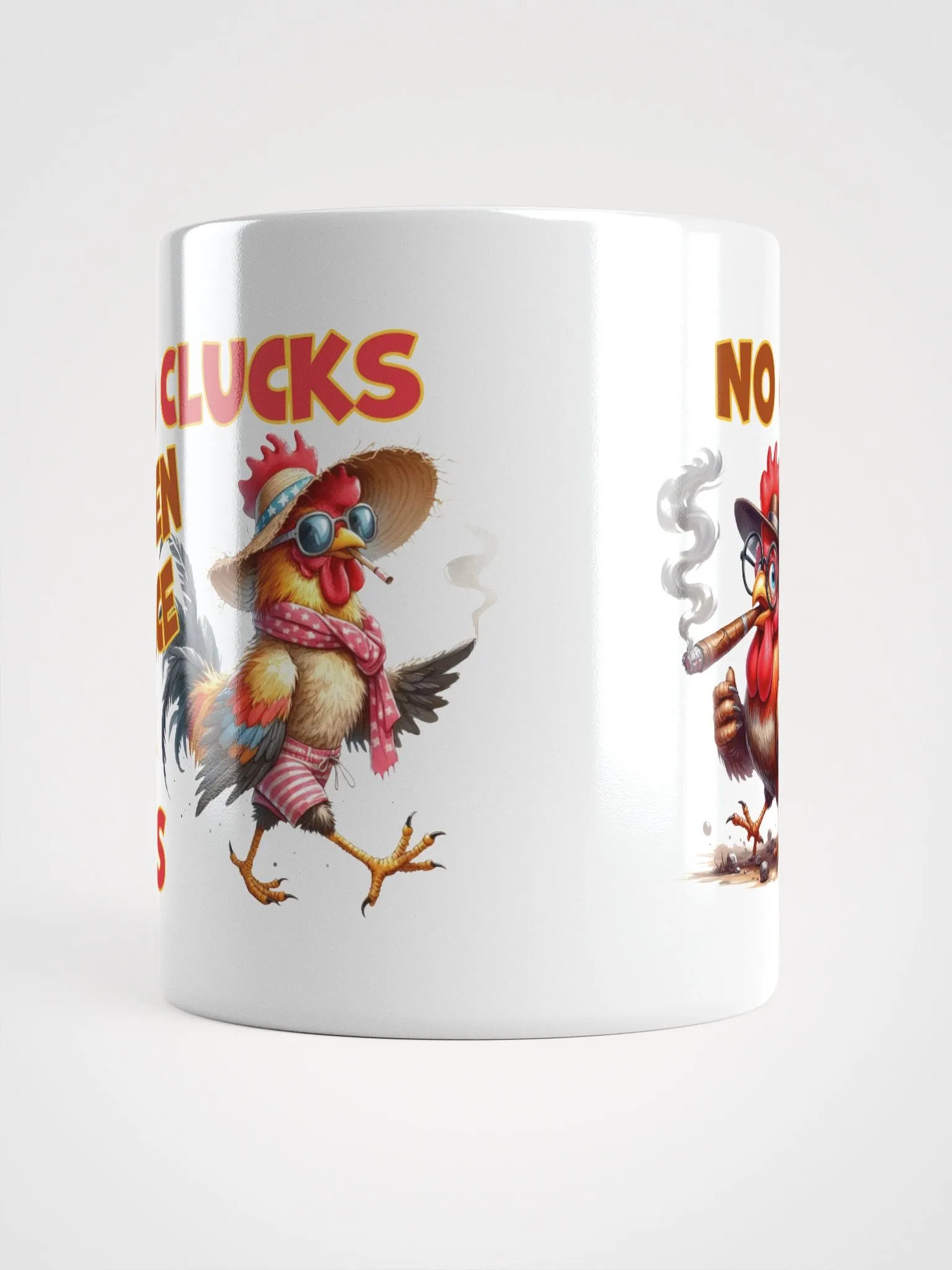 No Clucks Given Since The 90's - White glossy mug product image (6)