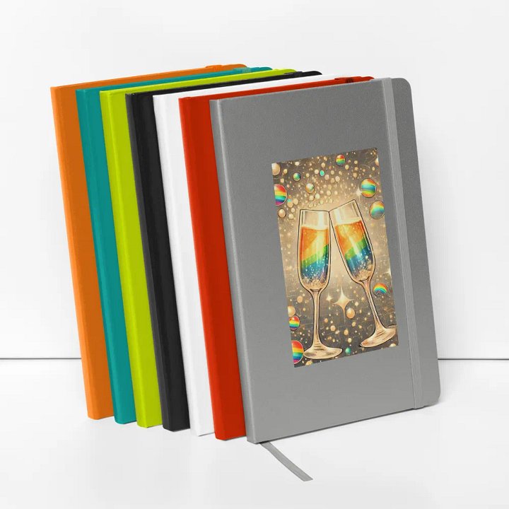 Rainbow Champagne Celebration Journal / Guestbook - TURQUOISE product image (2)
