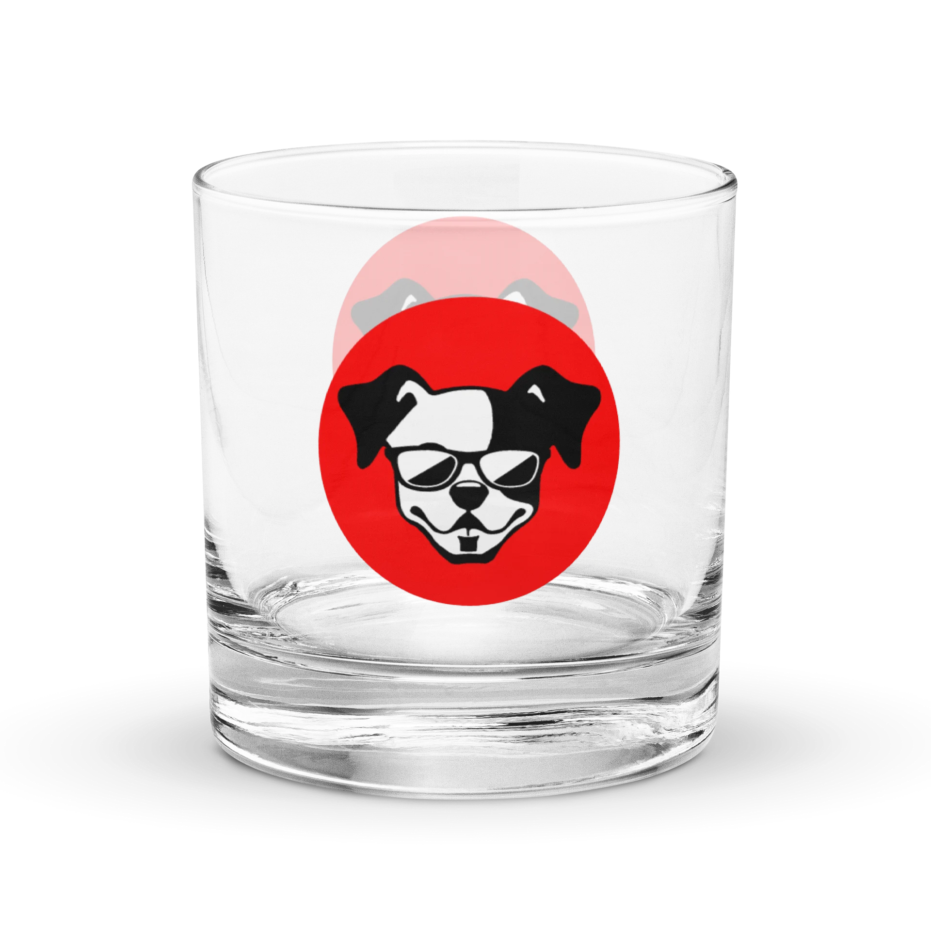 Red Logo Rocks Glass product image (1)