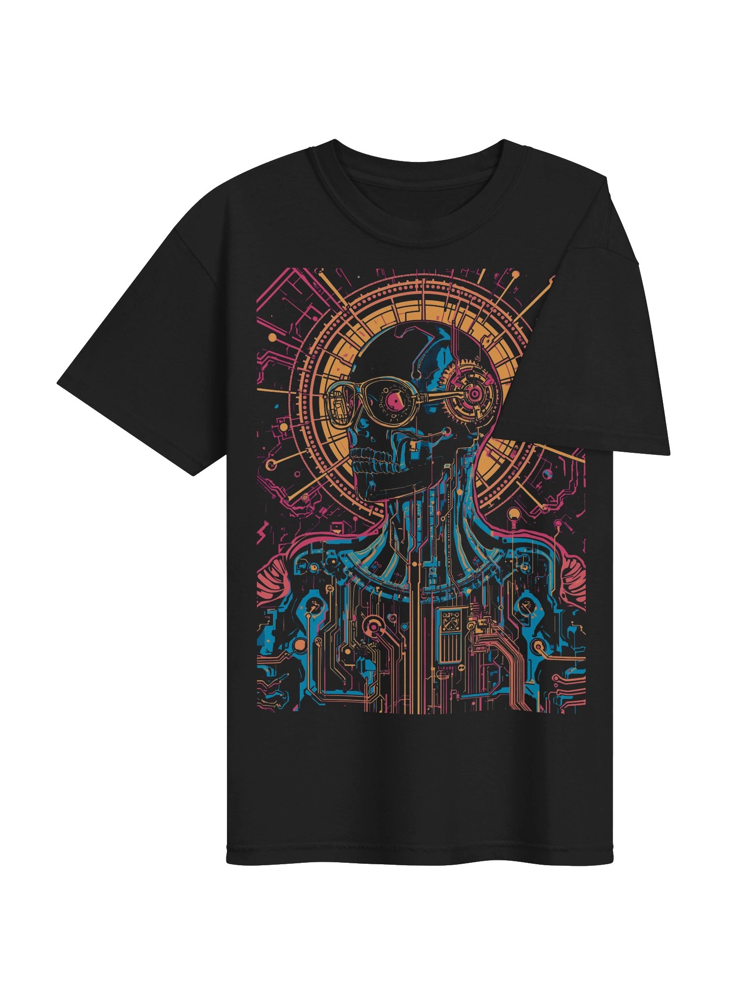 Cyberpunk Neon Skull Heavyweight T-Shirt product image (7)