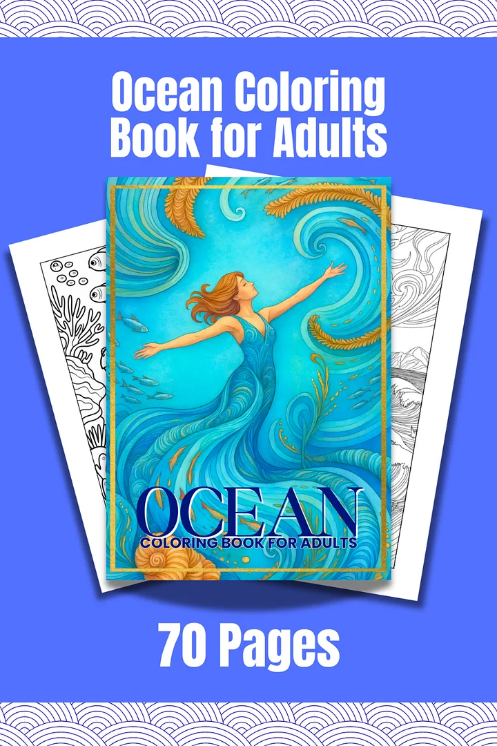 Ocean Coloring Book for Adults product image (2)