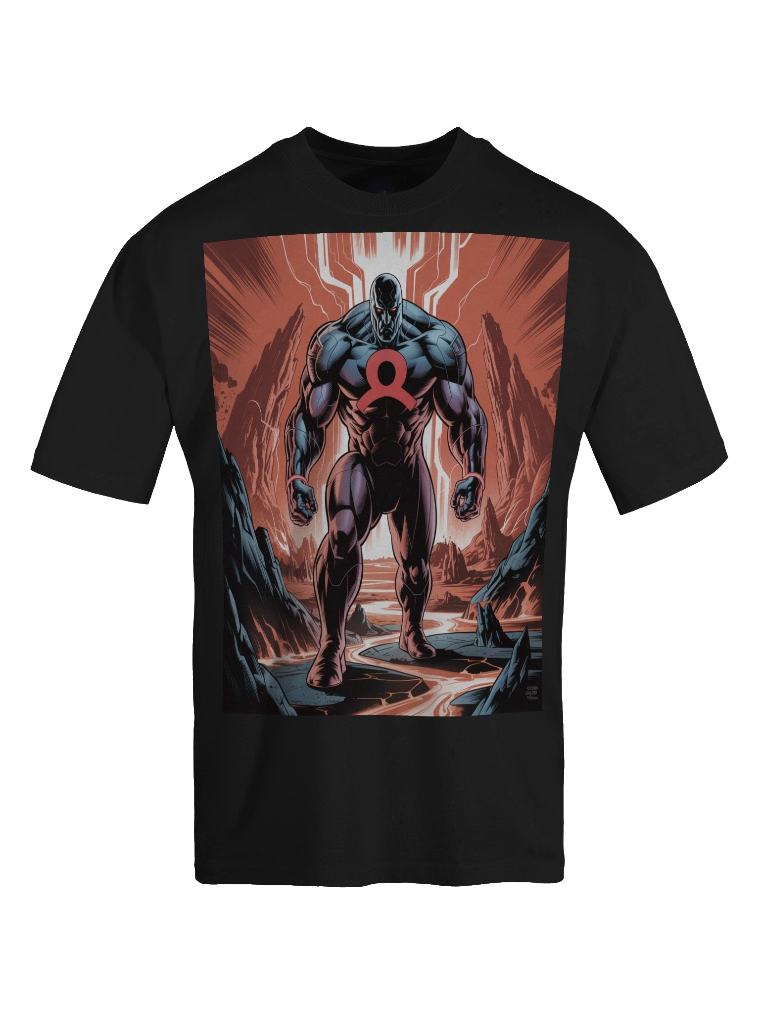 Omega Inferno: Darkseid Oversized Faded T-Shirt product image (1)