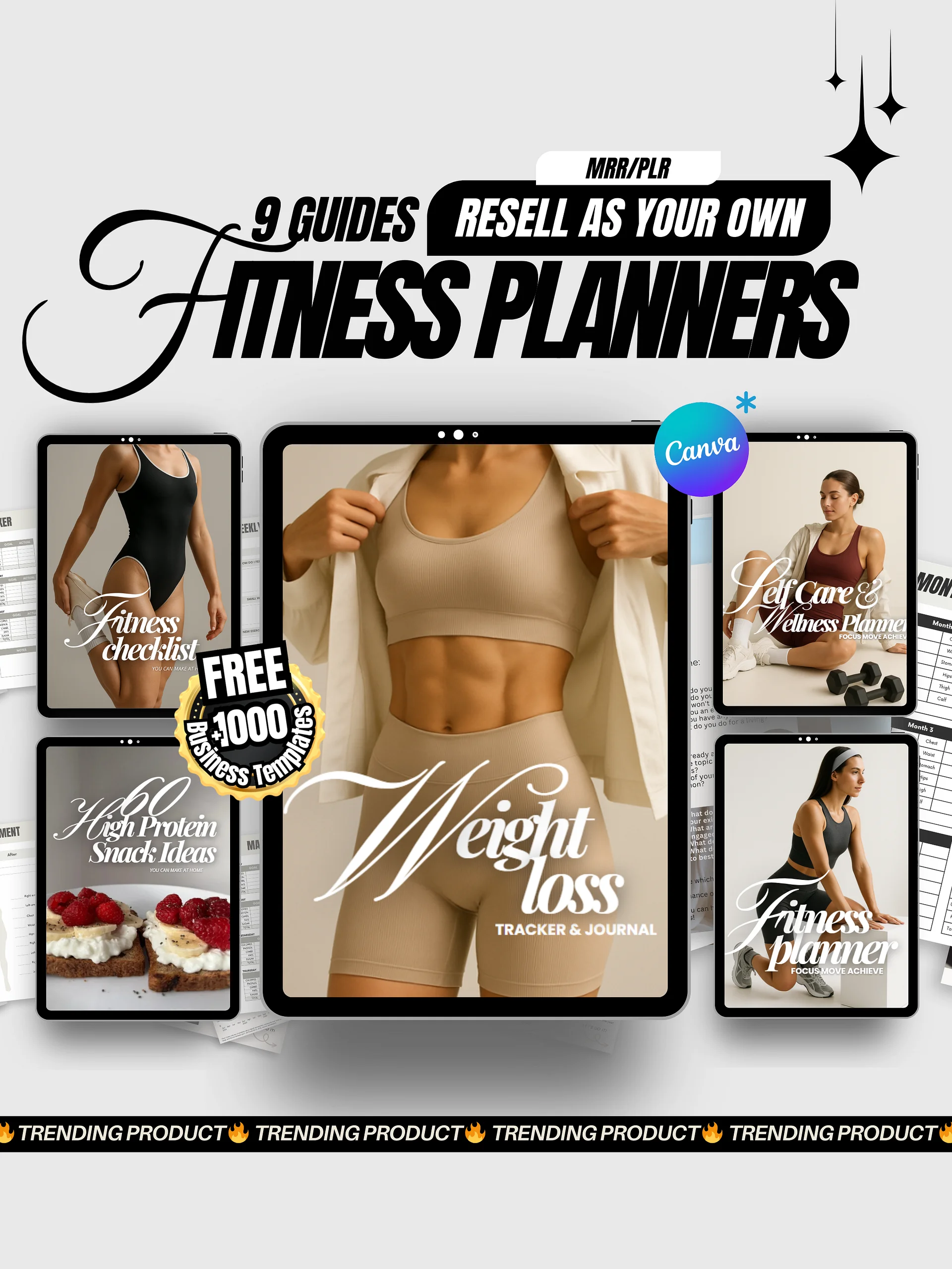 Ultimate Fitness Bundle , 9 Wellness Guides | MRR PLR Bundle product image (1)