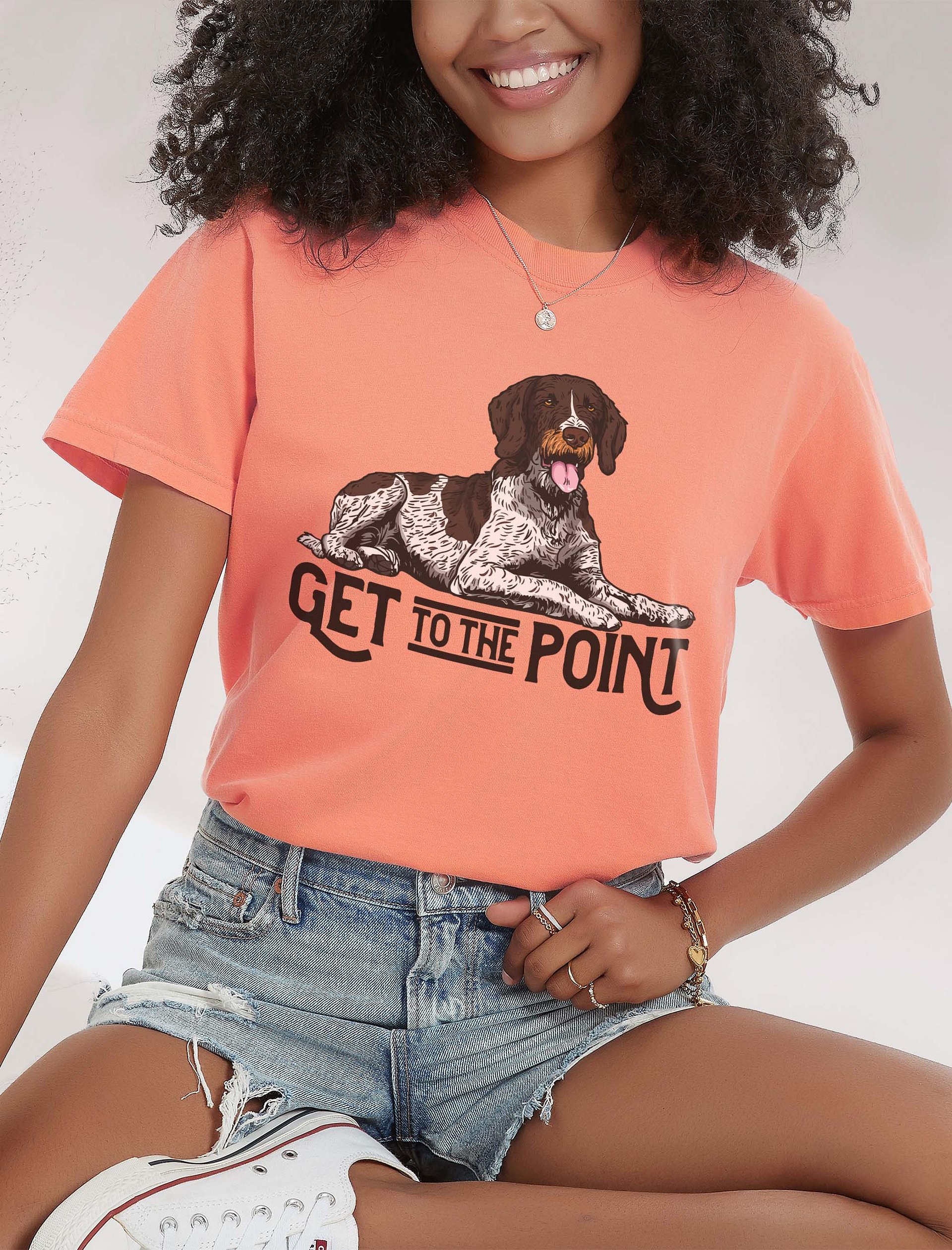Get to the Point T-Shirt of a German Wirehaired Pointer | Funny T-Shirt for Pointer Dog Paw-rents product image (2)