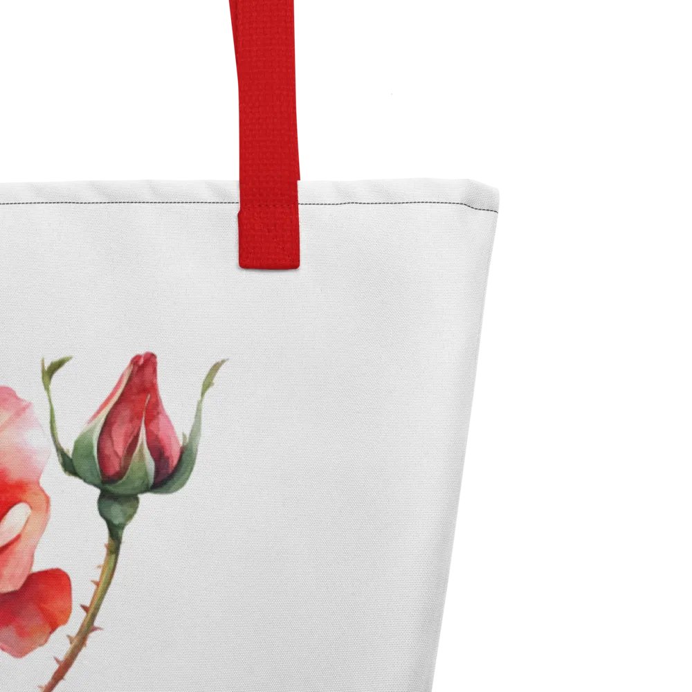 Blooming Red Rose Large Tote Bag product image (9)