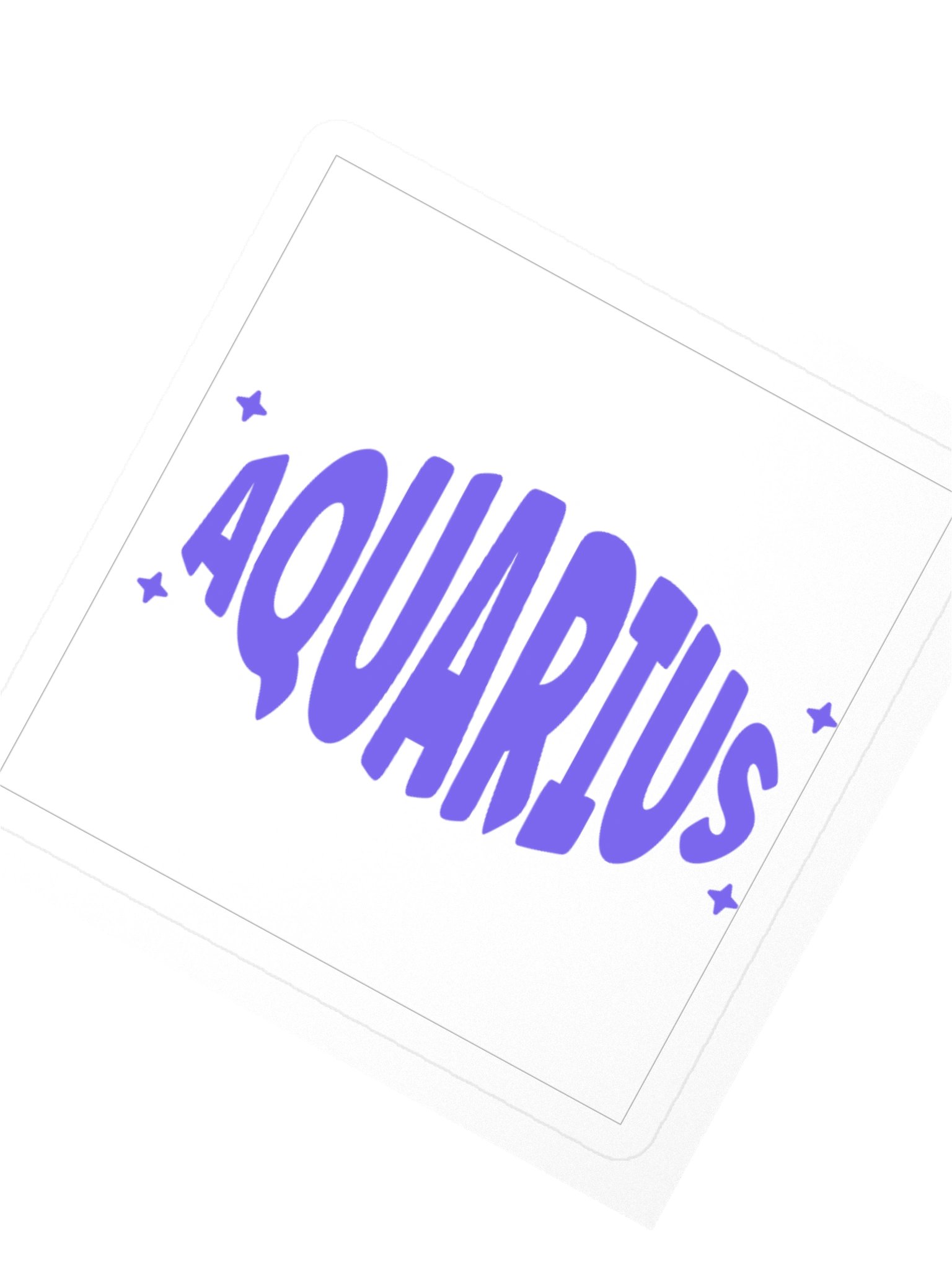Aquarius Purple Zodiac Kiss Cut Sticker product image (2)