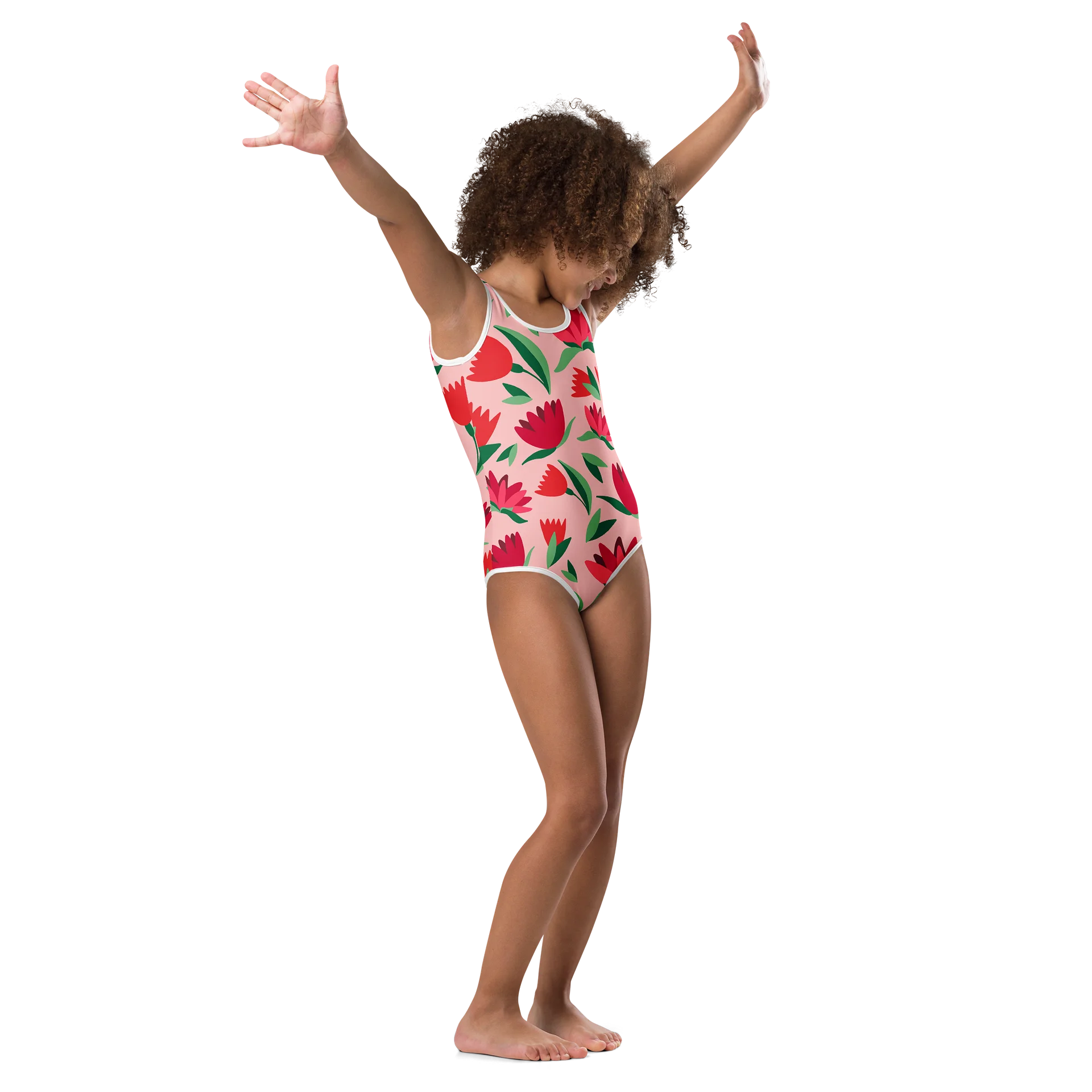 Elegant Harmony Floral Kids Swimsuit product image (1)