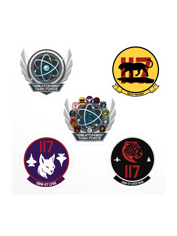 Atom Task Force 117th Strategic Bomber Sticker Sheet! product image (1)