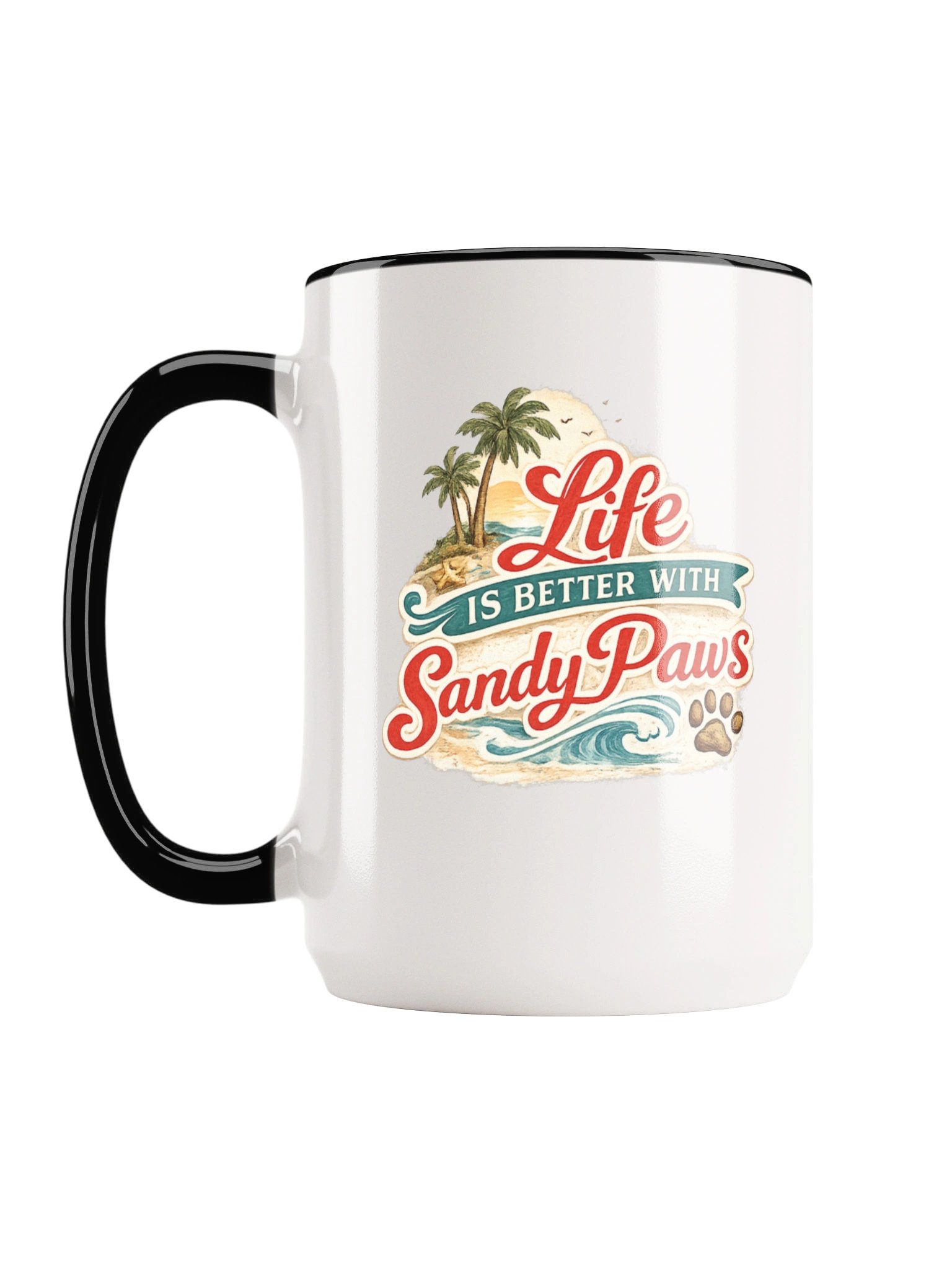 Sunny Loves to Surf Dog Mug product image (6)