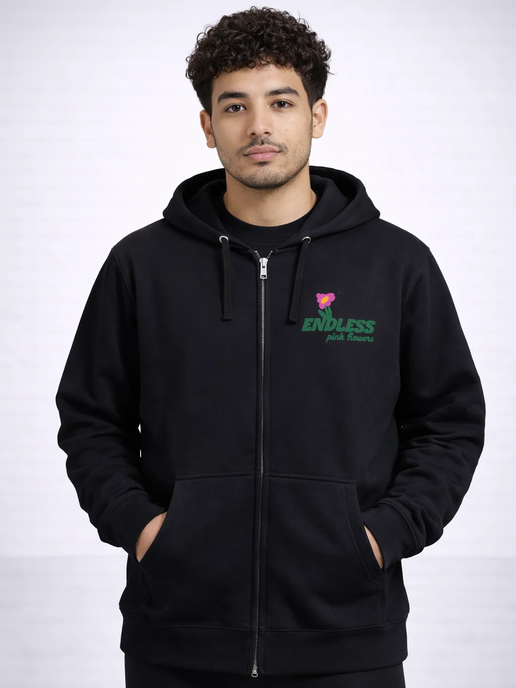 PINK FLOWERS - ZIP UP JACKET product image (2)