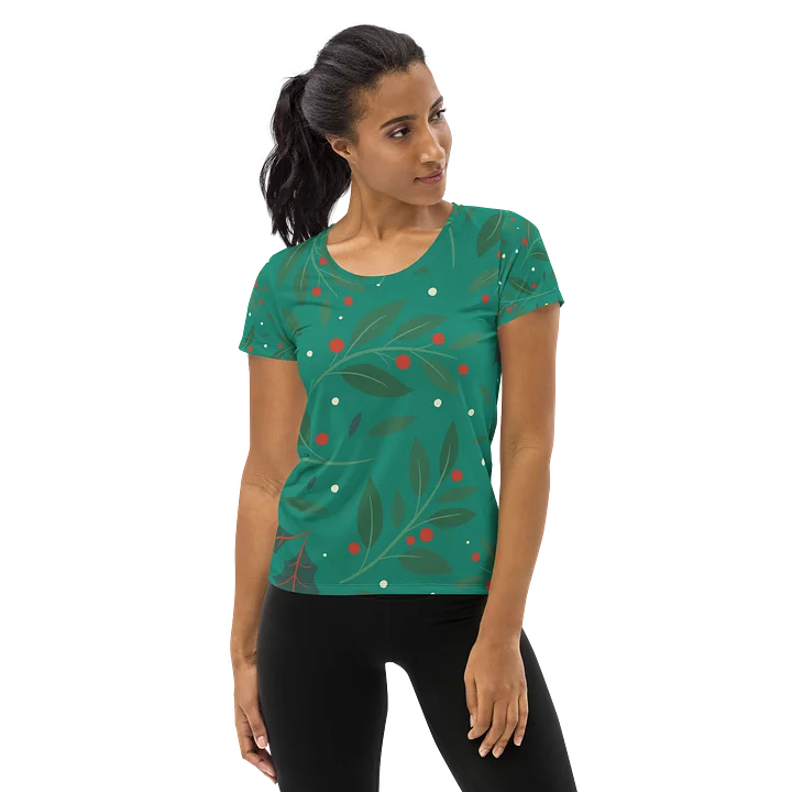 All-Over Print Women’s Athletic T-Shirt | Performance Workout Tee | Stylish Gym Wear product image (1)