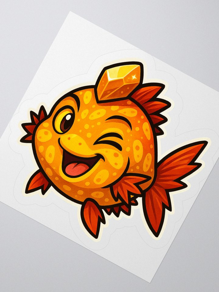 Yellow Jasper Fish Kiss Cut Stickers product image (3)