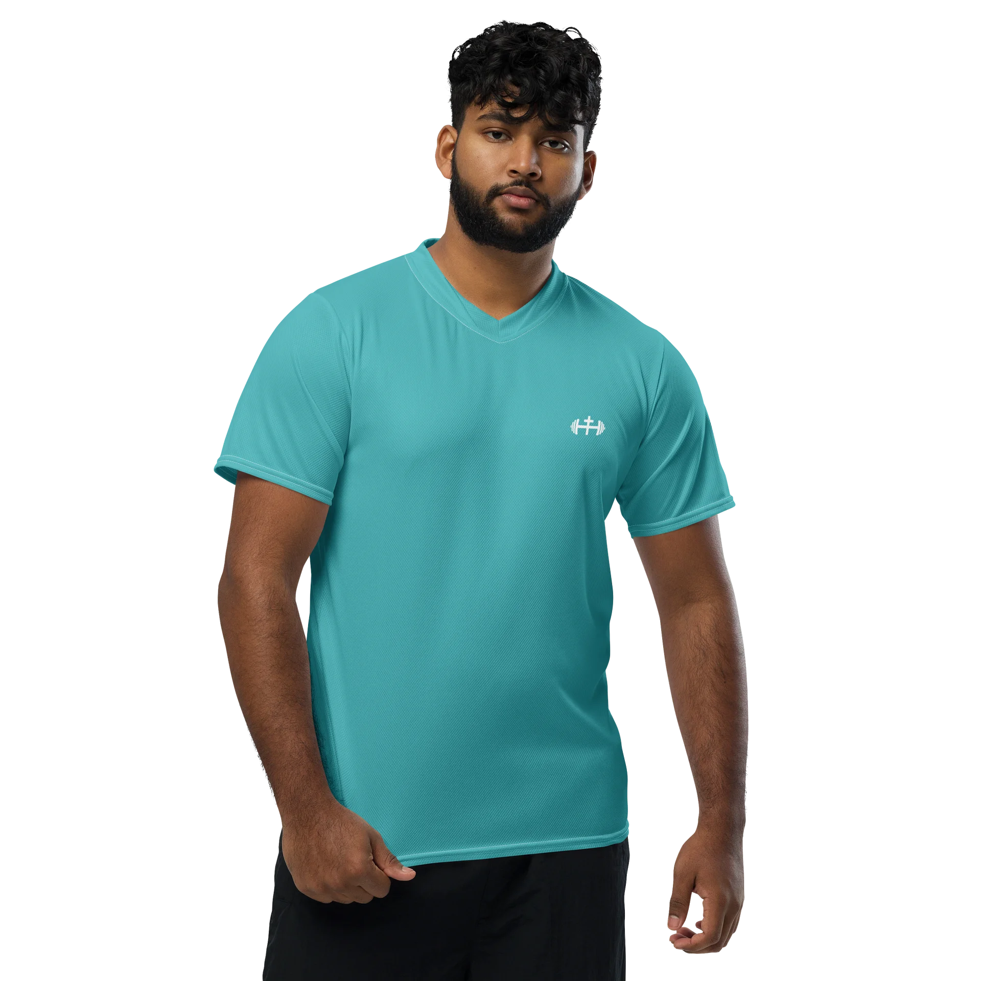 His House Mens Performance V-Neck T-Shirt - Teal product image (1)