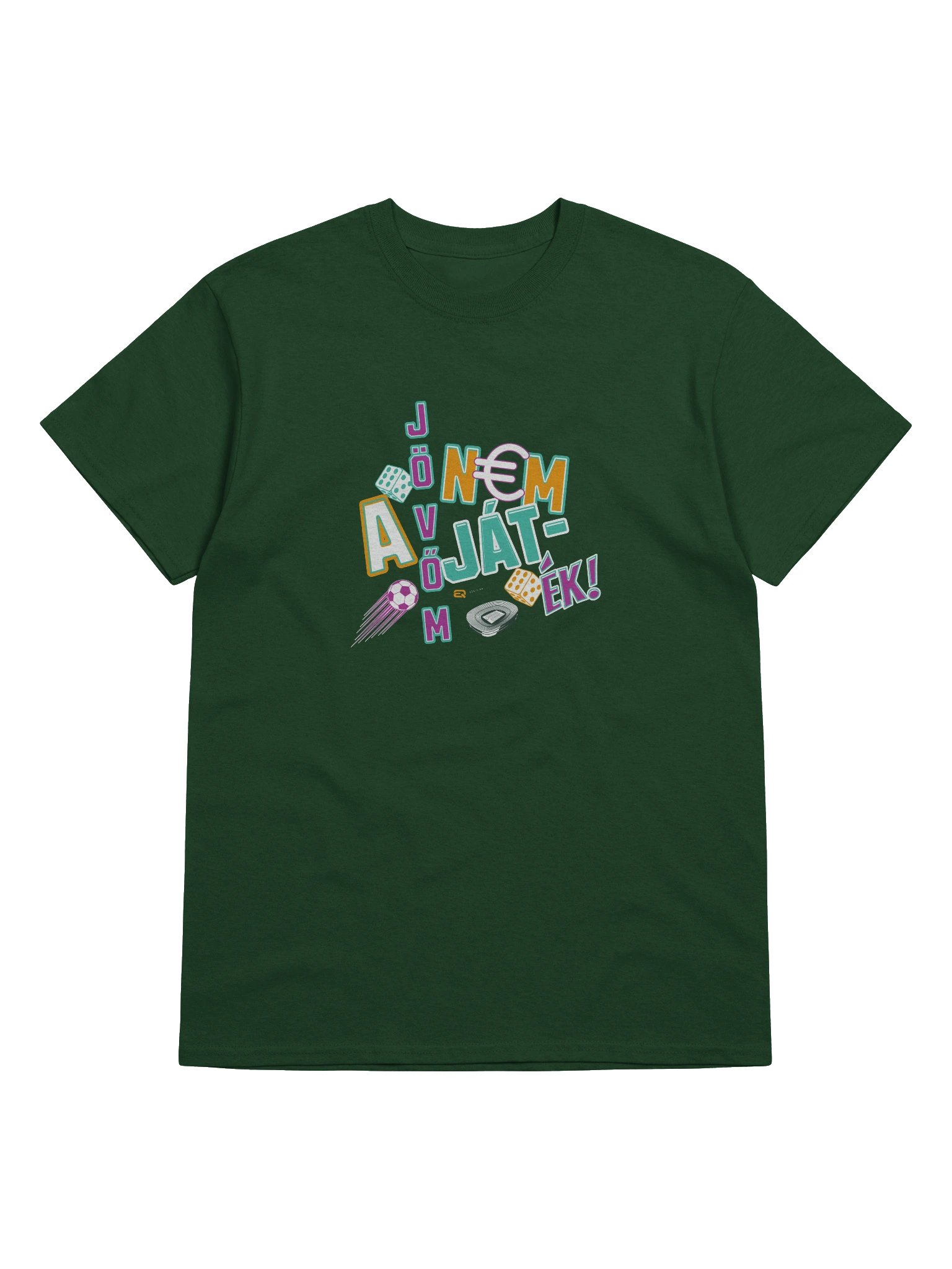 A jövőm nem játék! Unisex 100% Pamut Gildan Dizájn_EQALL.hu® Originals_Türkisz / Lila / Nari product image (1)