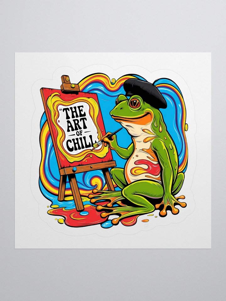 Chill Frog Artist Kiss Cut Stickers product image (1)
