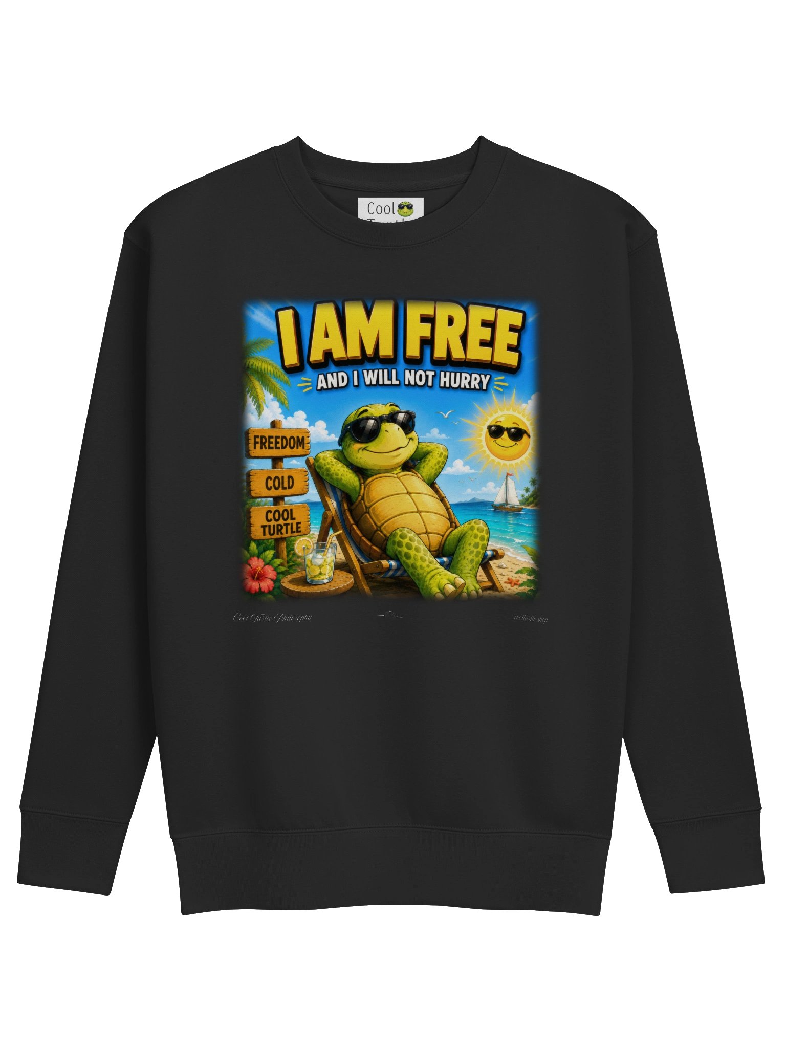 I Am Free Turtle Sweatshirt – Premium Slow Living Crewneck product image (1)