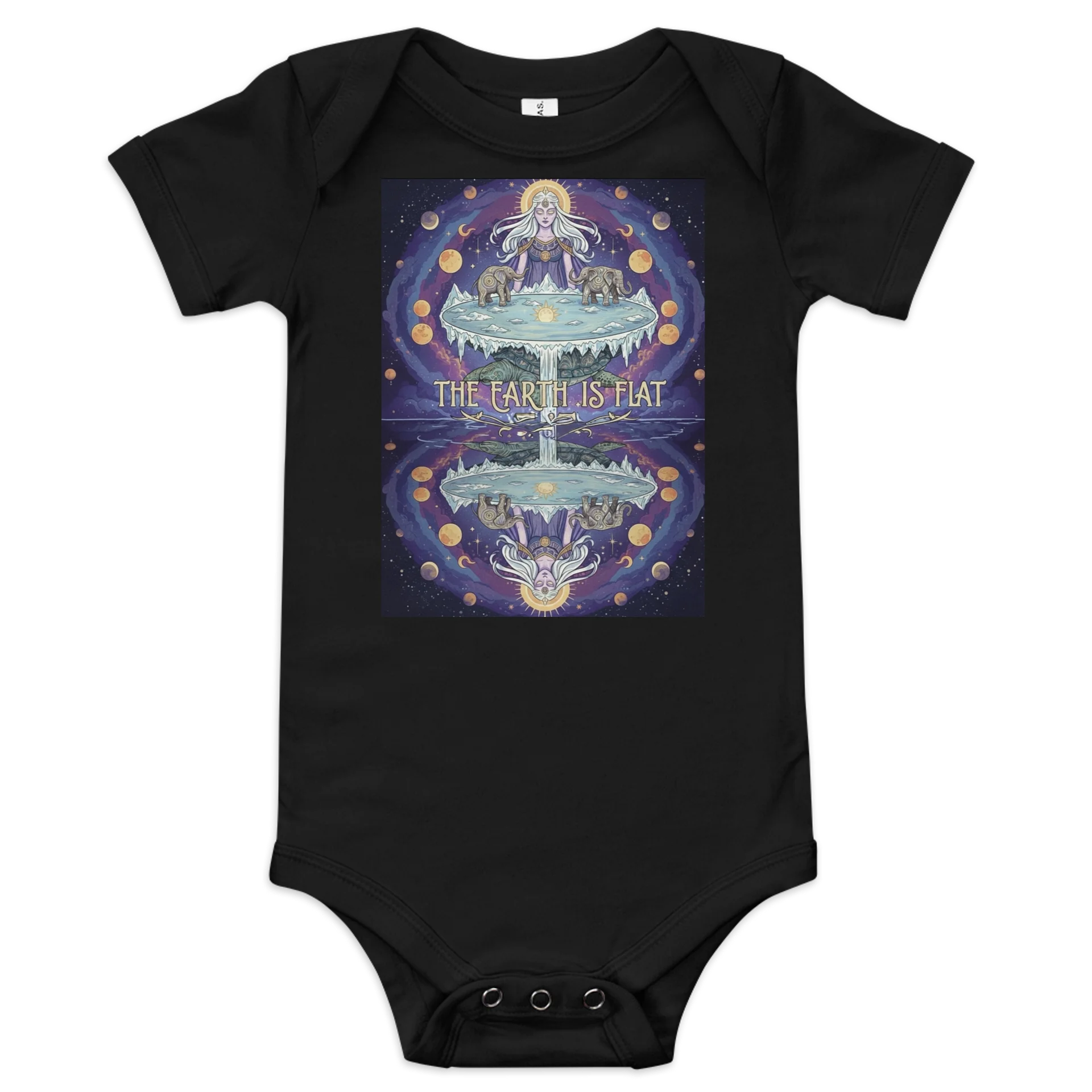 Mythical Cosmos Flat Earth Baby Onesie product image (1)
