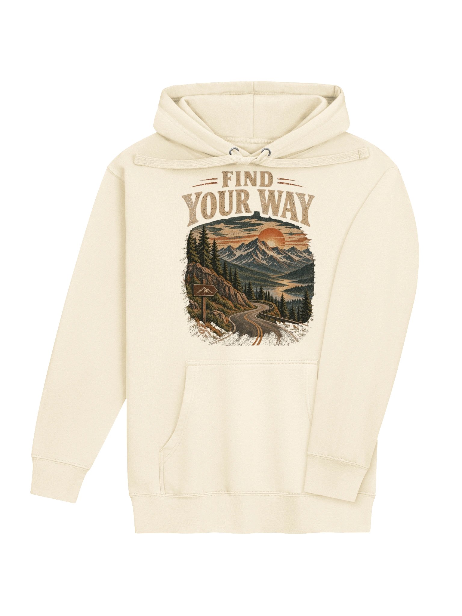 Find Your Way — Vintage Mountain Adventure Hoodie product image (7)