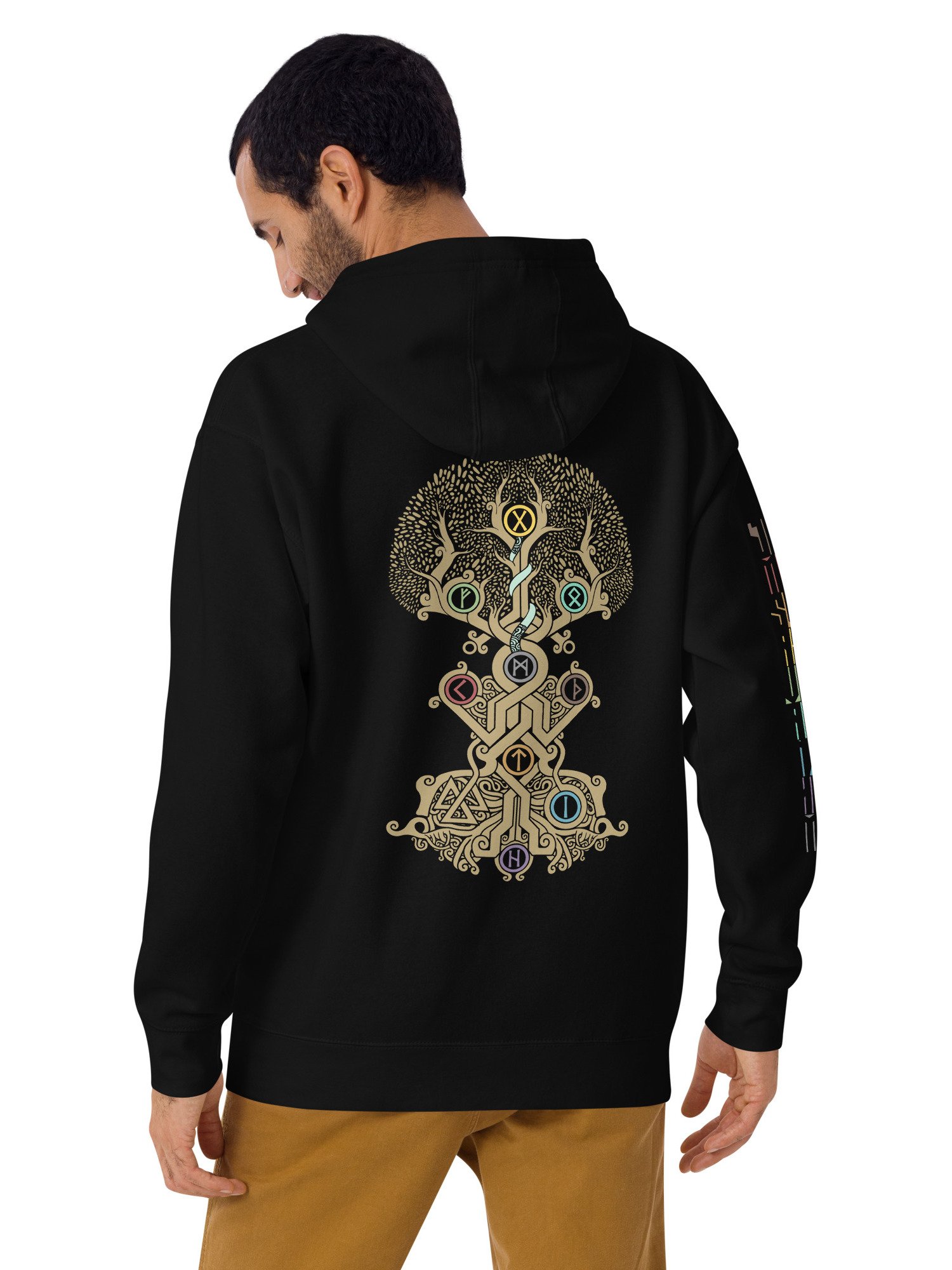 YGGY x BIFROST BIND RUNE TRIPLE PRINT UNISEX HOODIE product image (5)
