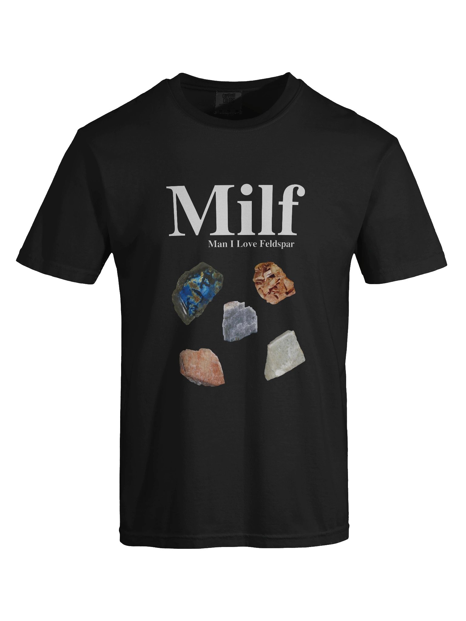 MILF mineral samples black regular tee product image (37)
