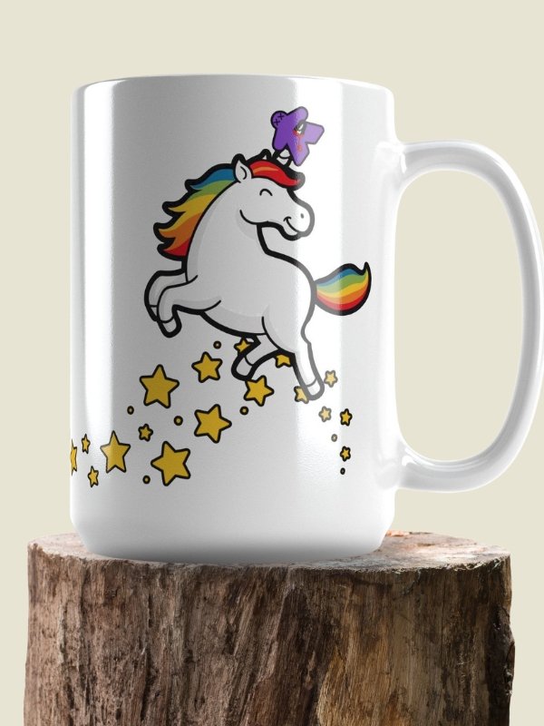 Rainbow Unicorn Traitor Mug for Board Gamers - 15 oz. product image (1)