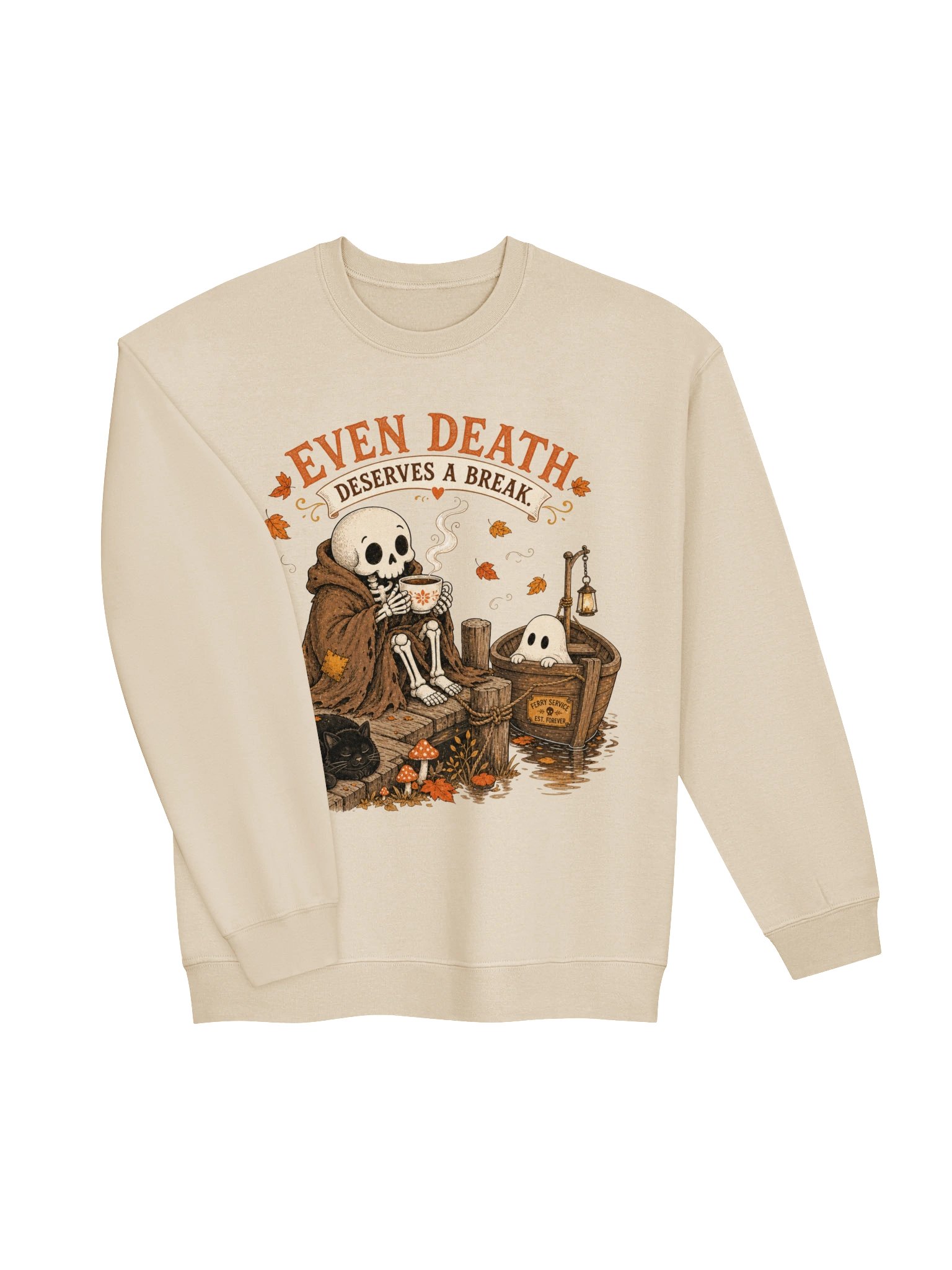 Even Death Deserves a Break Halloween Crewneck product image (67)